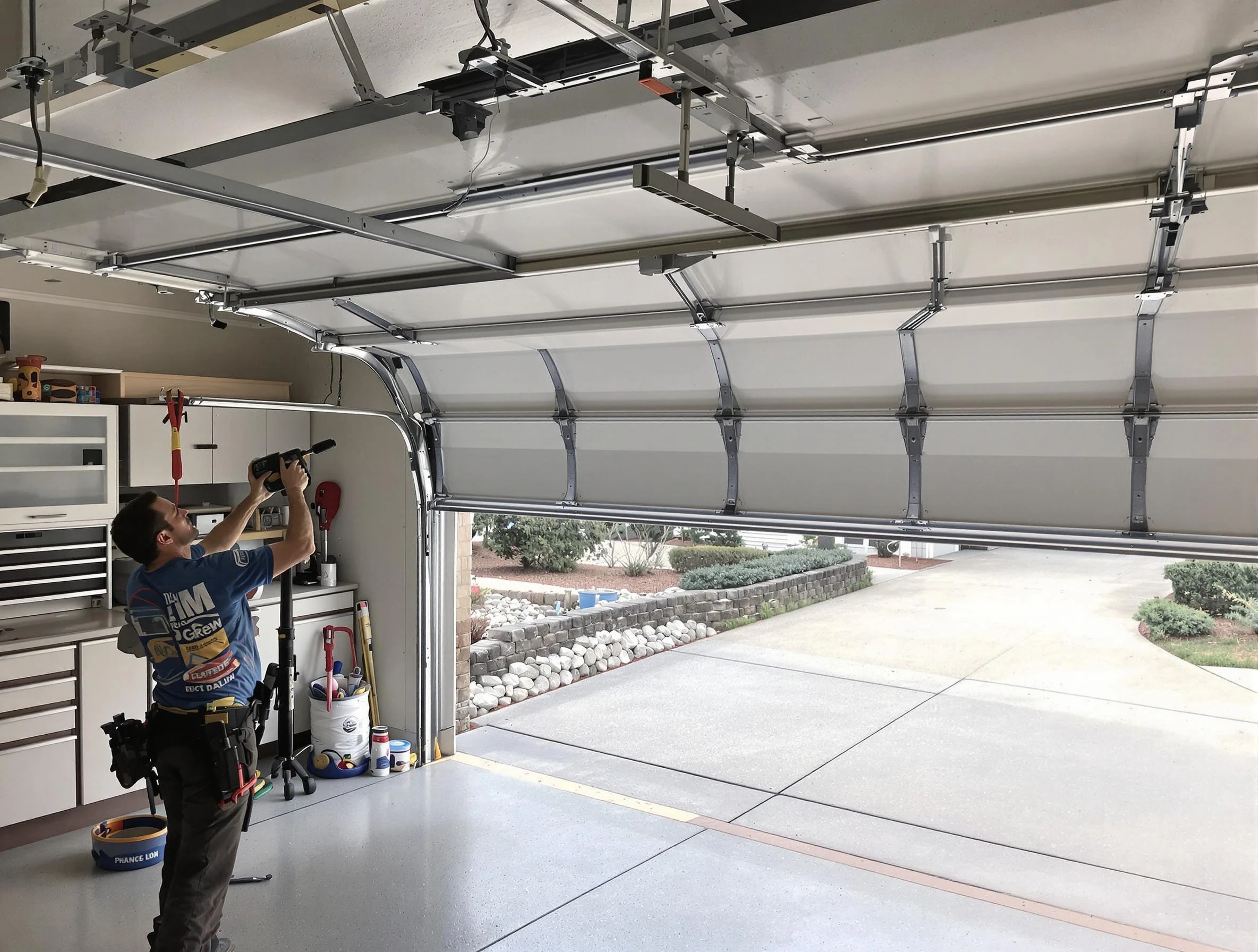 Garage door track repair service by Gold Canyon Garage Door Repair in Gold Canyon